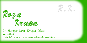 roza krupa business card